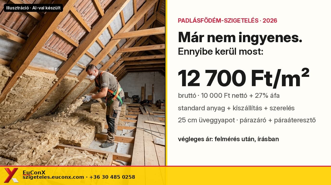 EKR szigetelés 2026: miért nem ingyenes már a padlás, és mennyibe kerül